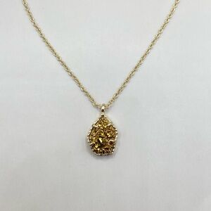 Kendra Scott Gold Druzy Teardrop Pendant Necklace